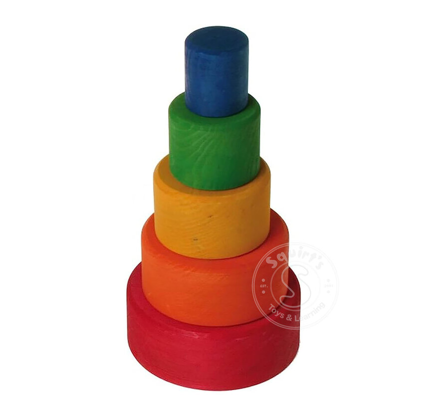 Grimm's Small Stacking Bowls (Outside Red)