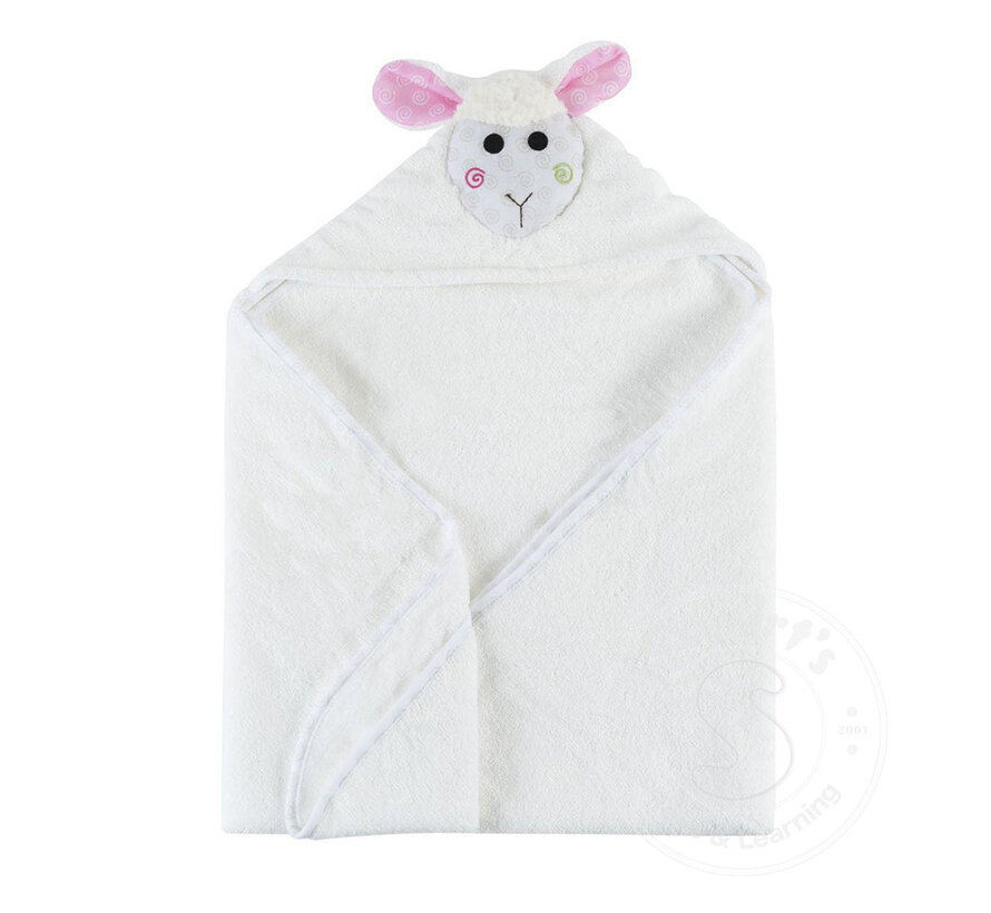 Lola Lamb Baby Hooded Towel (0-18M)