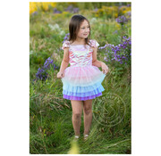 Great Pretenders Great Pretenders Rainbow Ruffle Tutu Dress, Pink/Multi (Size 5-6)