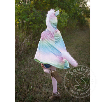 Great Pretenders Great Pretenders Rainbow Reversible Unicorn Dragon Cape (Size 5-6)
