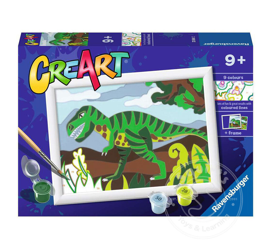 CreArt Paint by Numbers - Roaming Dinosaur