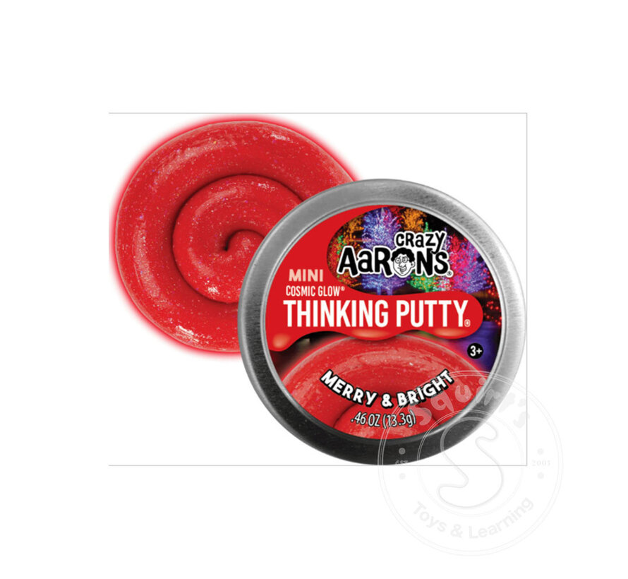 Crazy Aaron's Mini Holiday Cosmic Glow Merry & Bright Thinking Putty
