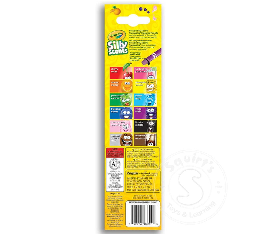 Crayola Silly Scents - Twistables Coloured Pencils - 12 ct