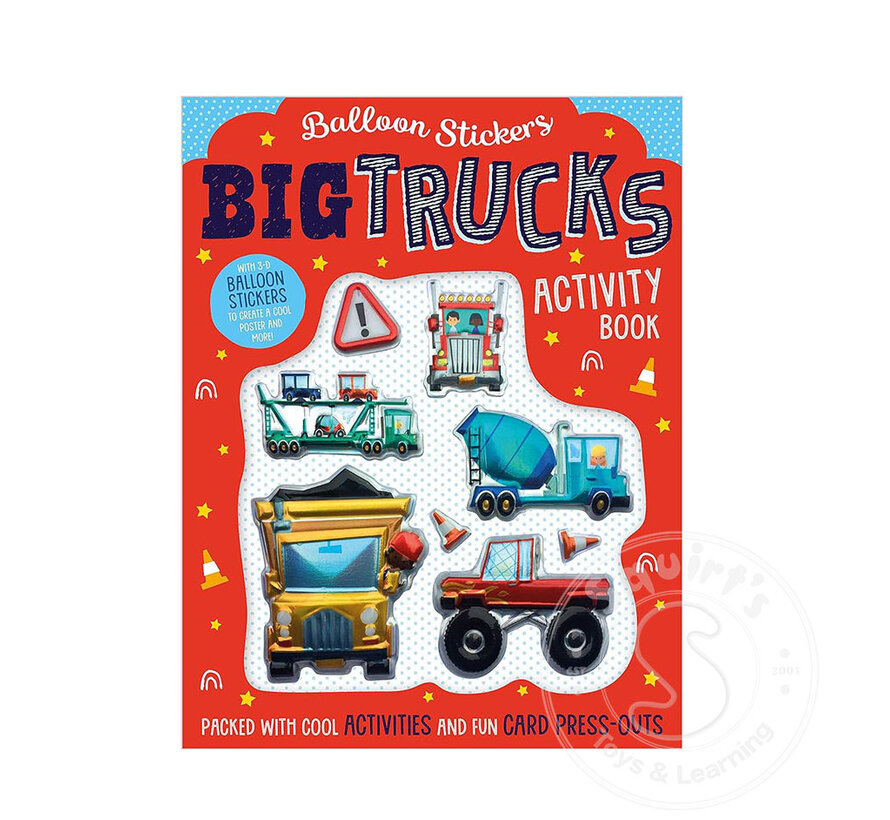 Balloon Stickers Big Trucks Activity Book