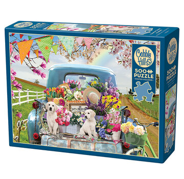 Cobble Hill Puzzles Cobble Hill Country Truck in Spring Puzzle 500pcs