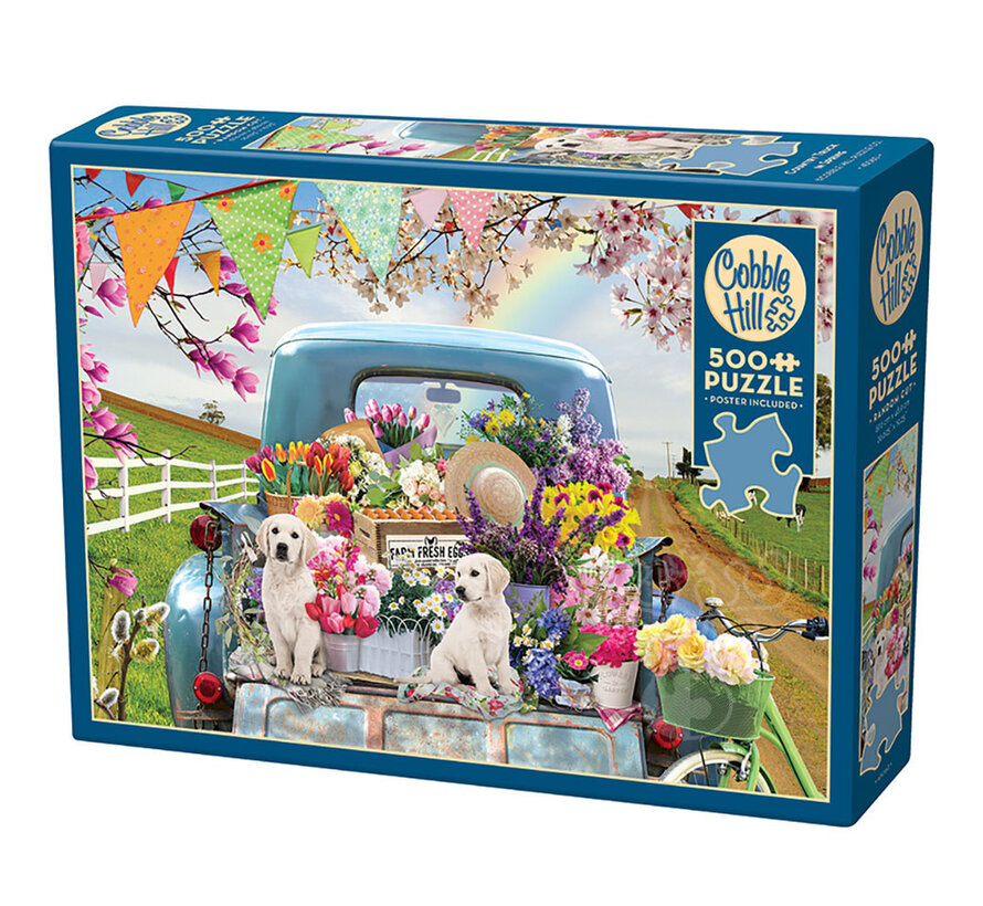 Cobble Hill Country Truck in Spring Puzzle 500pcs
