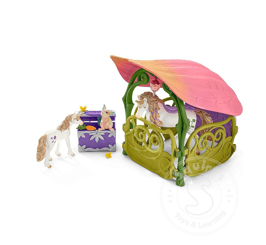 Schleich Glittering Flower House with Unicorns Lake & Stable