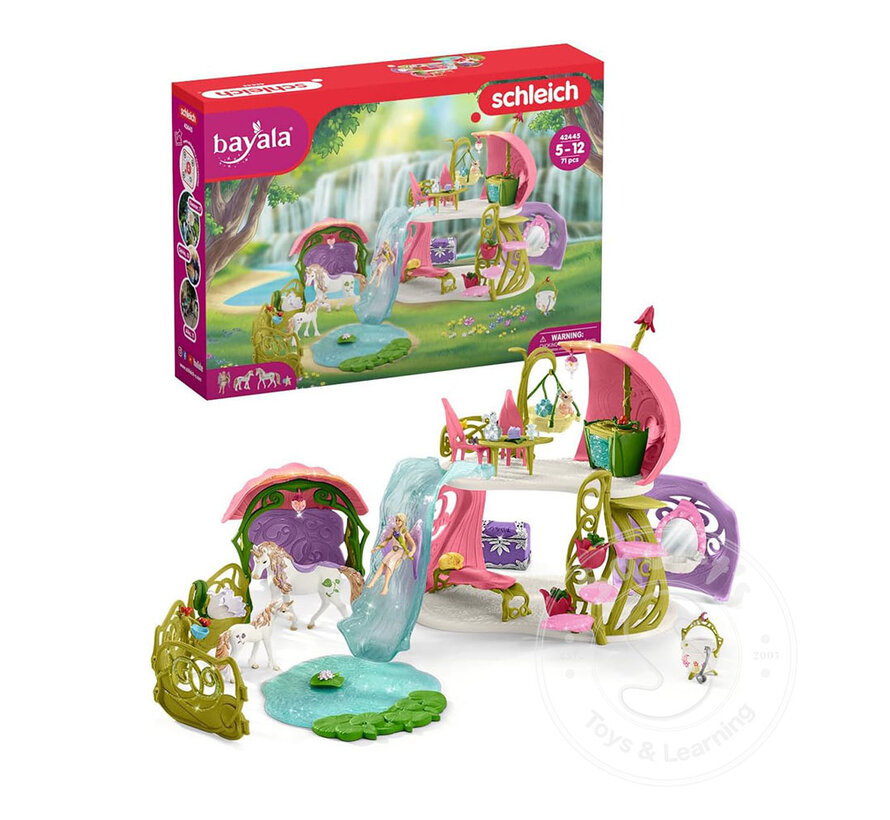 Schleich Glittering Flower House with Unicorns Lake & Stable