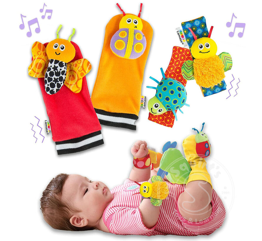 Lamaze Gardenbug Foot Finder & Wrist Rattle Set