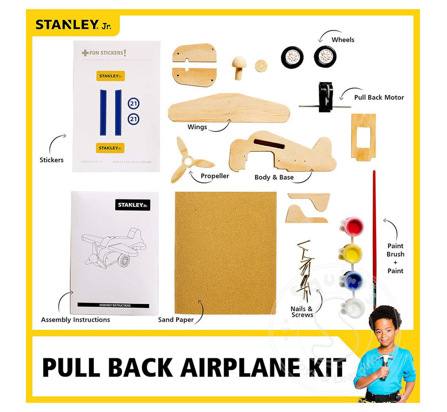 Stanley Jr. Pull Back Airplane kit