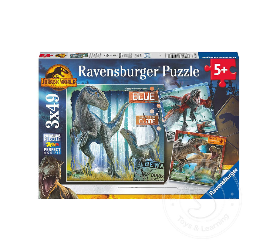 Ravensburger Jurassic World: Dominion Restricted Access Puzzle 3 x 49pcs