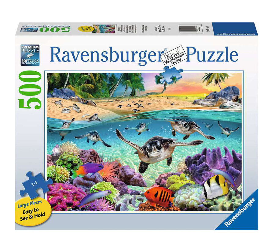 Ravensburger Race of the Baby Sea Turtles Large Format Puzzle 500pcs