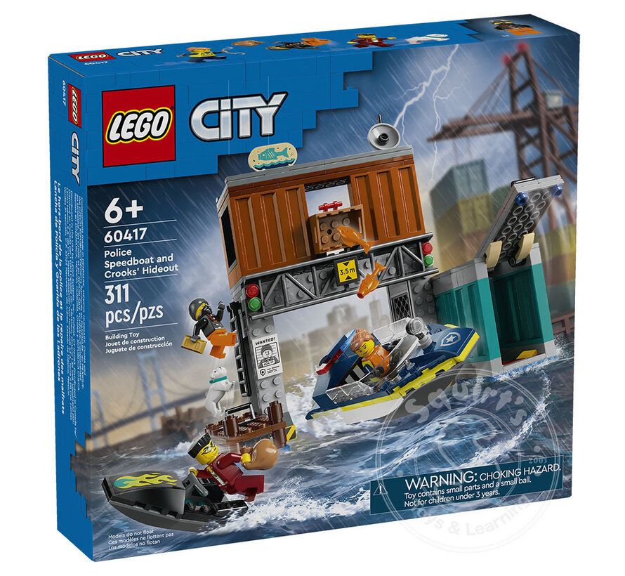 LEGO® City Police Speedboat and Crooks' Hideout