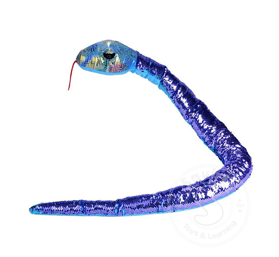 Wild Republic Snake-Sequin Teal Purple 54"
