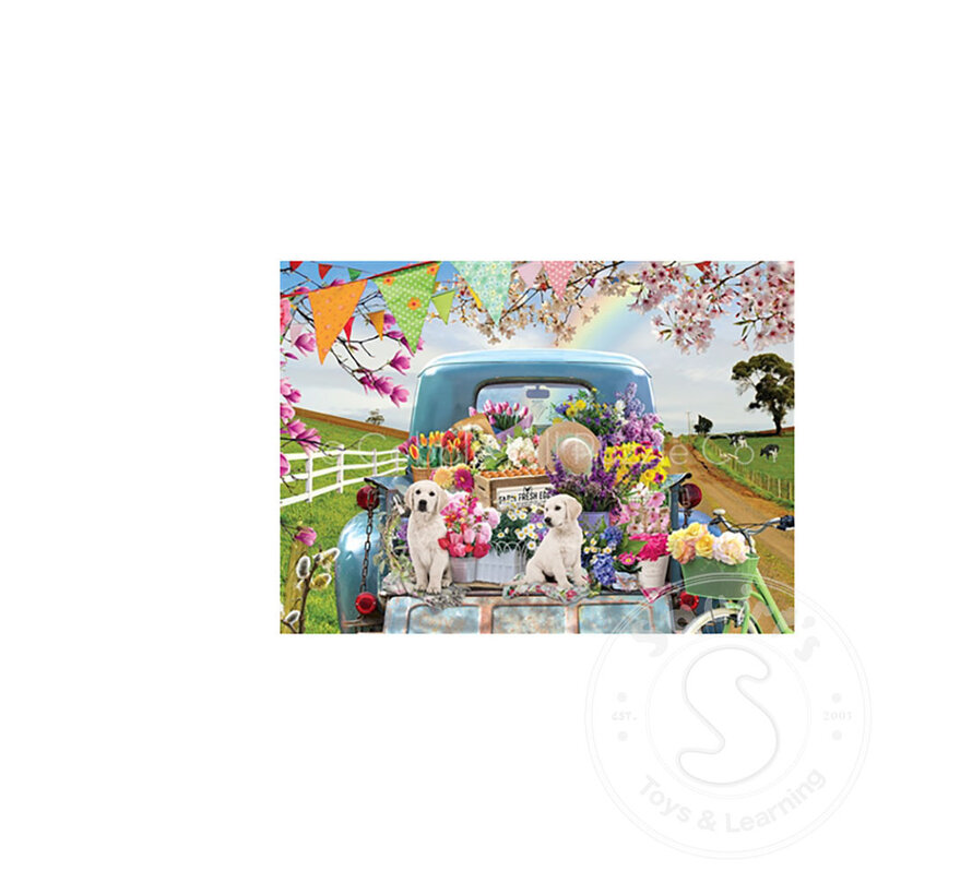 Cobble Hill Country Truck in Spring Puzzle 500pcs