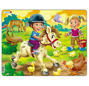 Larsen Puzzles Larsen Farm Kids with Pony Puzzle 16pcs