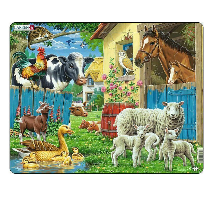 Larsen Farm Animals Tray Puzzle 23pcs