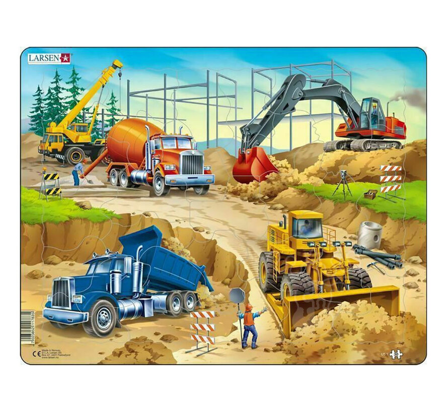 Larsen Construction Site Tray Puzzle 30pcs