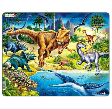 Larsen Puzzles Larsen Cretaceous  Dinosaurs Tray Puzzle 57pcs