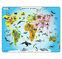 Larsen Animals of the World Map Tray Puzzle 28pcs