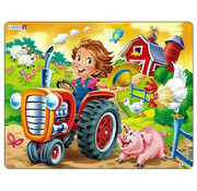 Larsen Puzzles Larsen Farm Kid with Tractor Tray Puzzle 15pcs