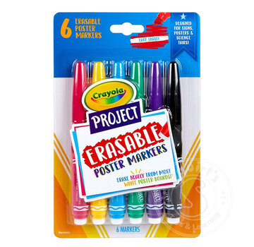 Crayola Crayola 6 Erasable Poster Markers