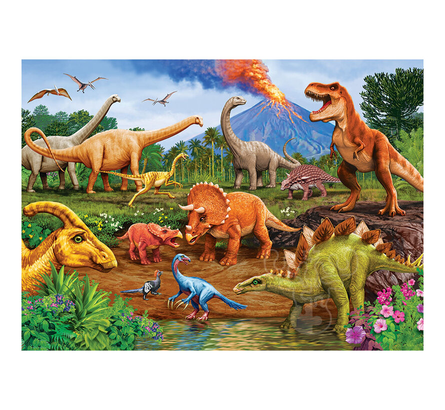 Cobble Hill Triceratops & Friends Tray Puzzle 35pcs