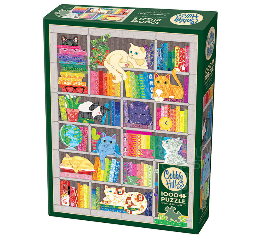 Cobble Hill Rainbow Cat Quilt Puzzle 1000pcs