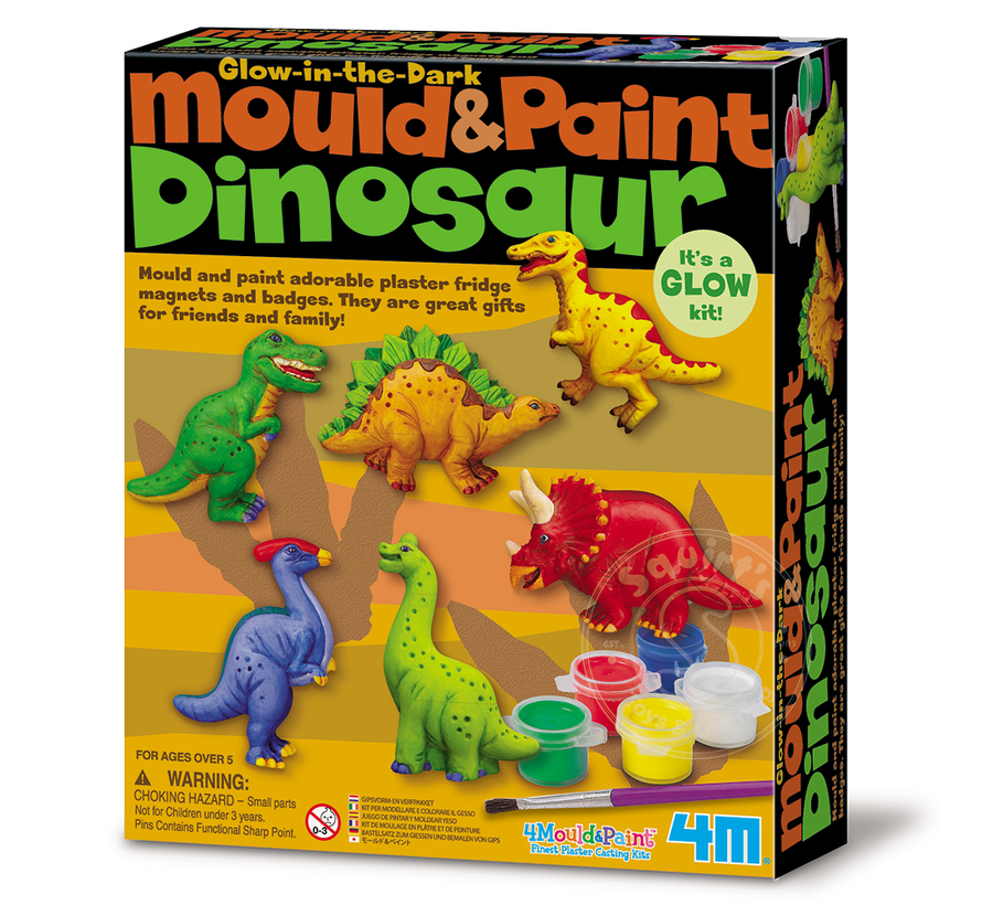 Mould & Paint Glow Dinosaurs