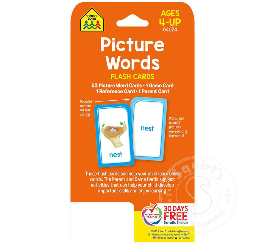 Picture Words Flash Cards