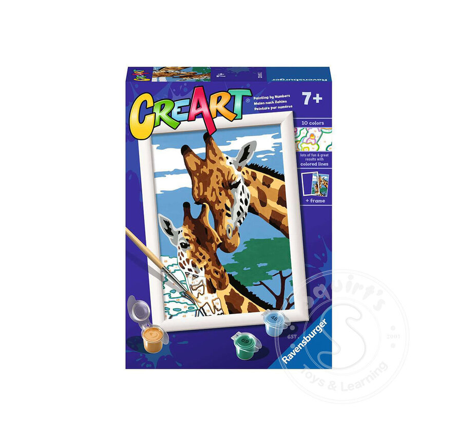 CreArt Paint by Numbers - Cute Giraffes