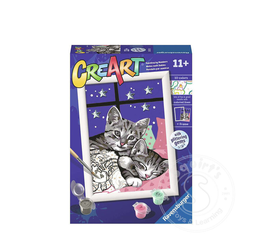 CreArt Paint by Numbers - Sleepy Kitties