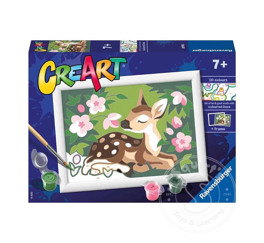 CreArt Paint by Numbers -Floral Fawn