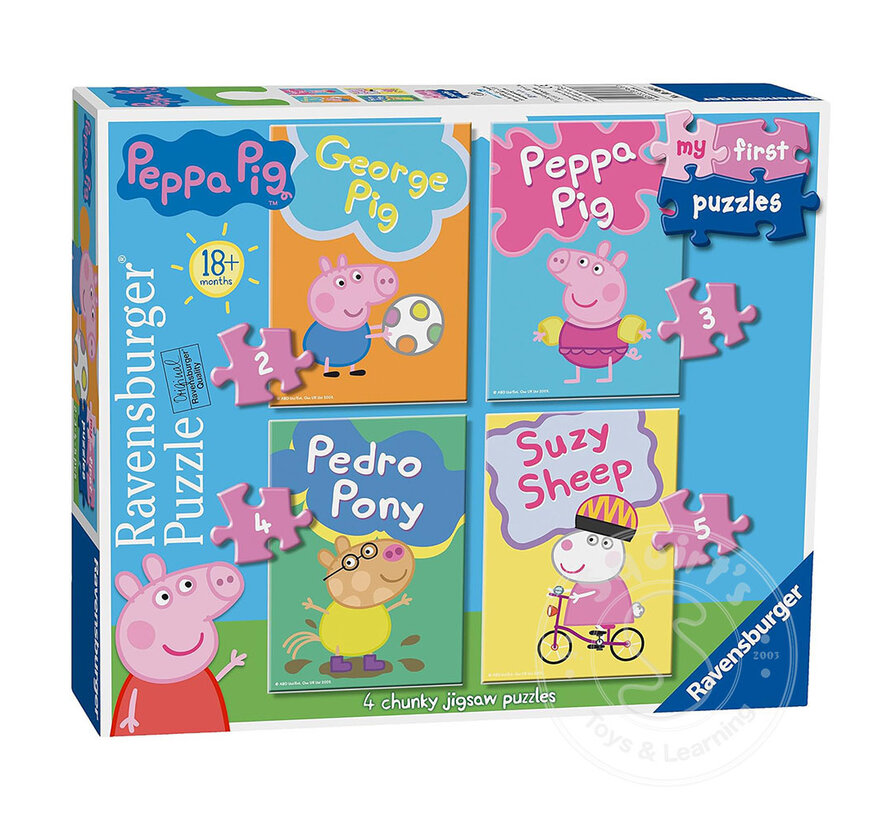 Ravensburger My First Puzzles: Peppa Pig 2, 3, 4, 5 pc Puzzles