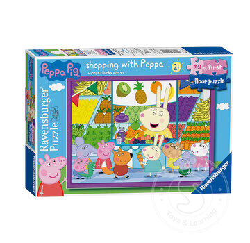 Ravensburger Ravensburger My First Puzzle: Peppa Pig Shopping with Peppa, Floor Puzzle 16pcs