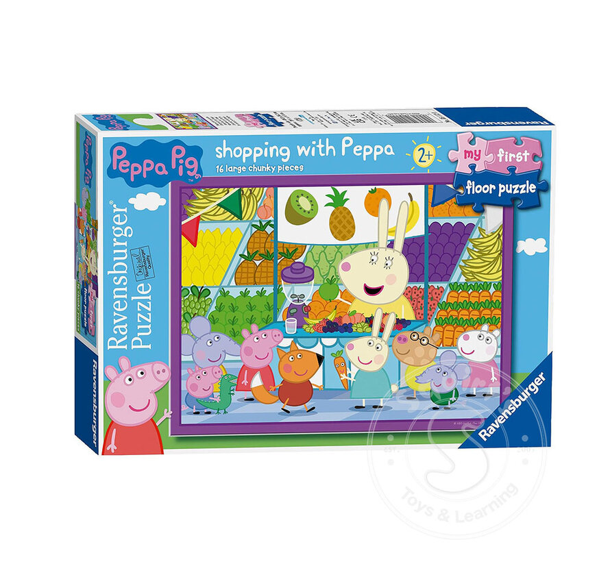 Ravensburger My First Puzzle: Peppa Pig Shopping with Peppa, Floor Puzzle 16pcs