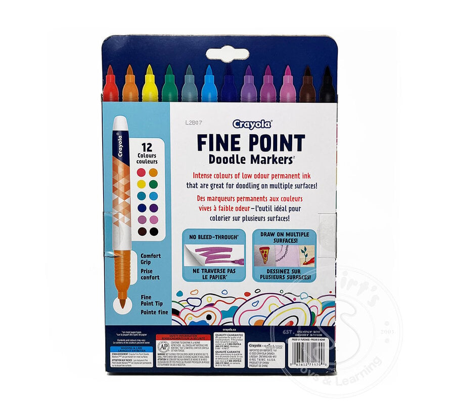 Crayola 12 Fine Point Doodle Markers