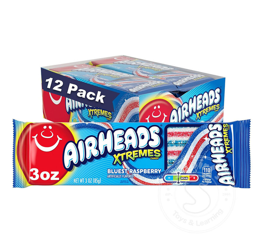 Airheads Xtremes Sour Belts Blue Raspberry