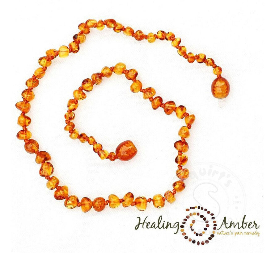 Healing Amber 11” Necklace Circle Caramel 11