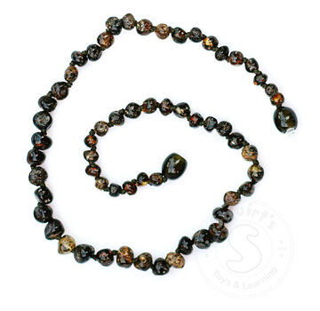 Healing Amber Healing Amber 20” Adult Necklace Circle Molasses Olive Speckle
