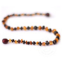 Healing Amber 11” Necklace Circle Raw Duo Dark (caramel/molasses)