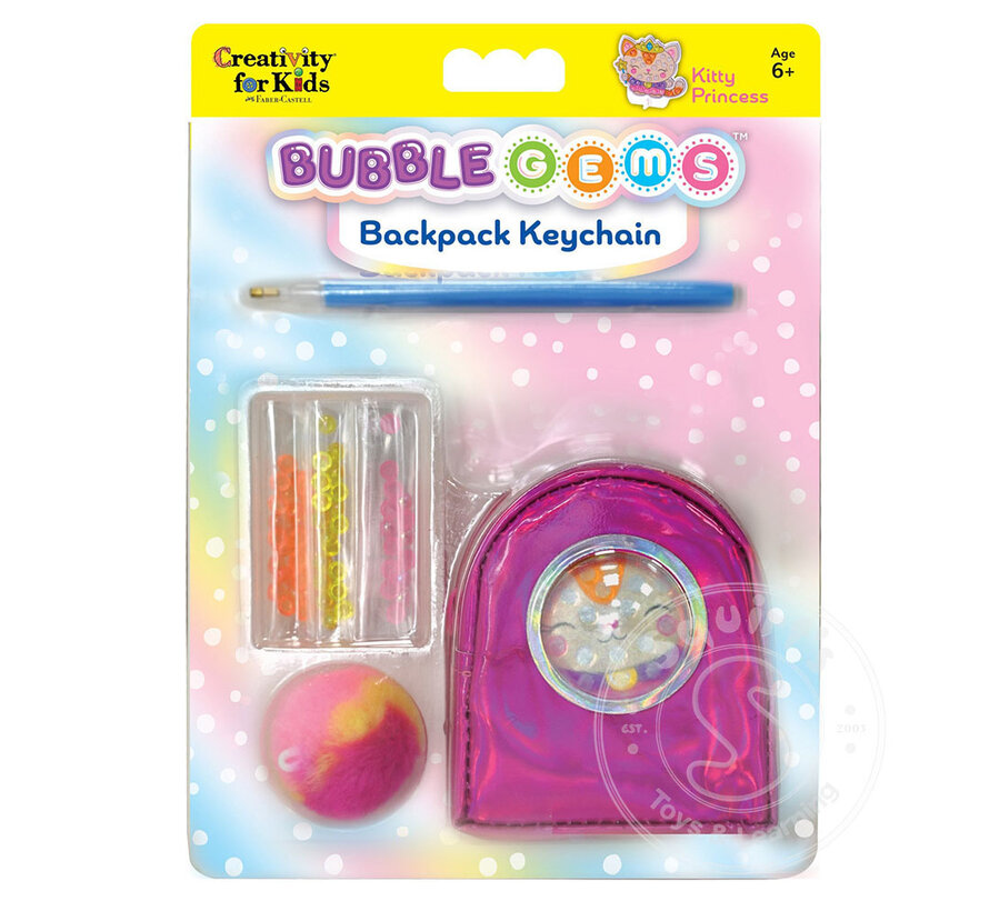 Creativity for Kids Bubble Gems Keychain Kitty Princess - retired