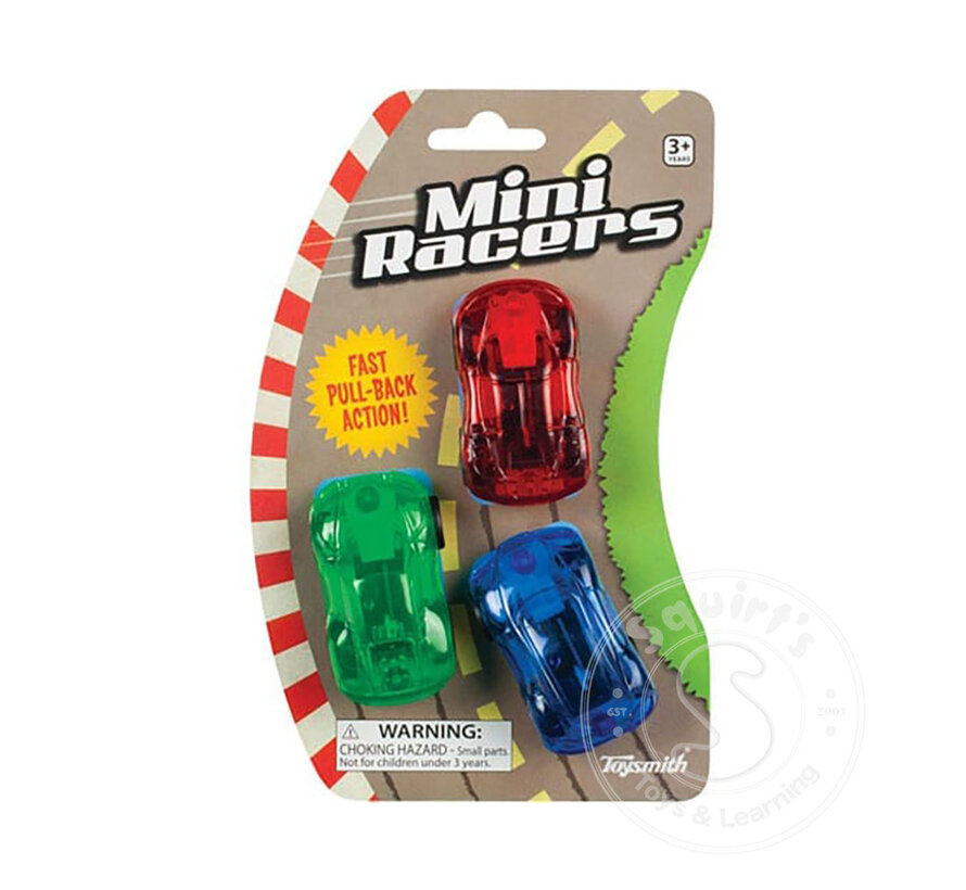Pull Back Mini Flash Racers 3pk