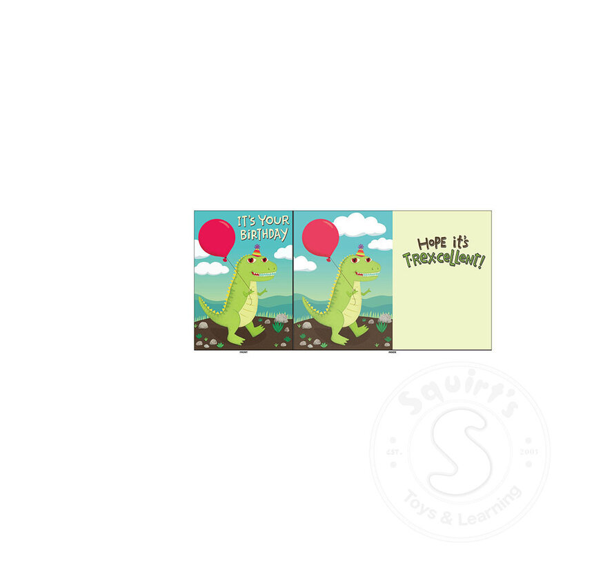 T-rex-cellent Birthday Card