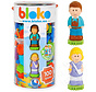 BLOKO: Tube 100pcs - 2 3D Figurines - Family
