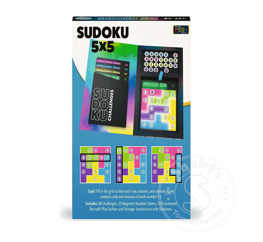 Sudoku 5x5 Magnetic Travel Puzzle