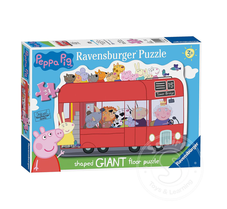 Ravensburger Peppa Pig London Bus 24 pc Giant Floor Puzzle