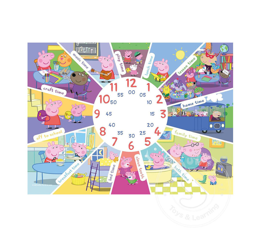 Ravensburger Peppa Pig Tell the Time 60 pc Clock Puzzle