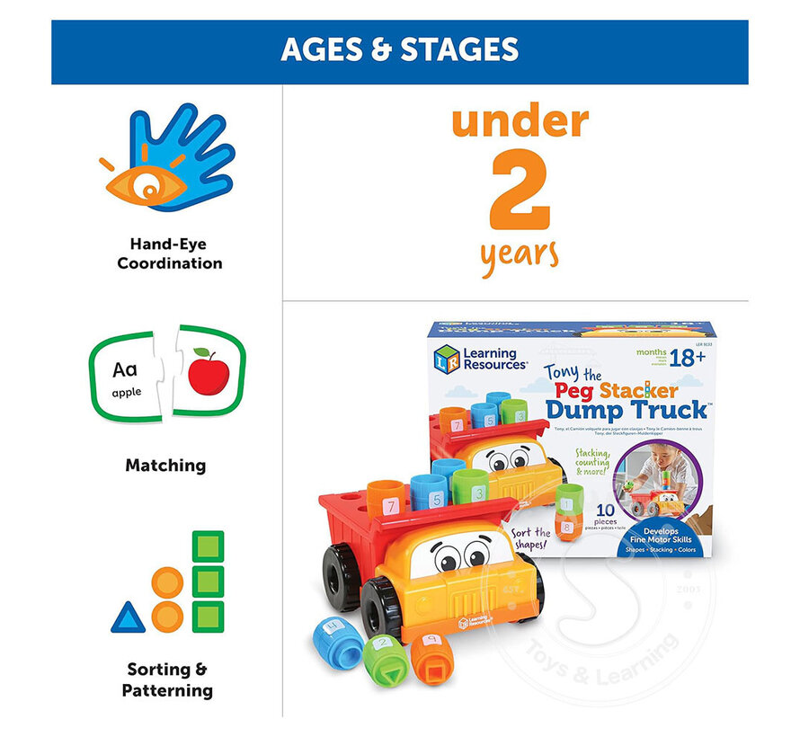 Tony the Peg Stacker Dump Truck