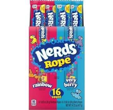 Wonka Nerds Rope - Very Berry / Rainbow